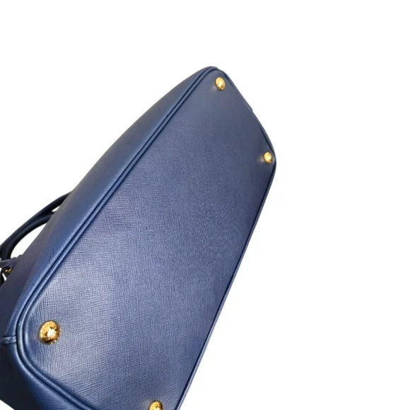 Authentic Prada Navy Blue Leather Tote Bag - Picture 12 of 13